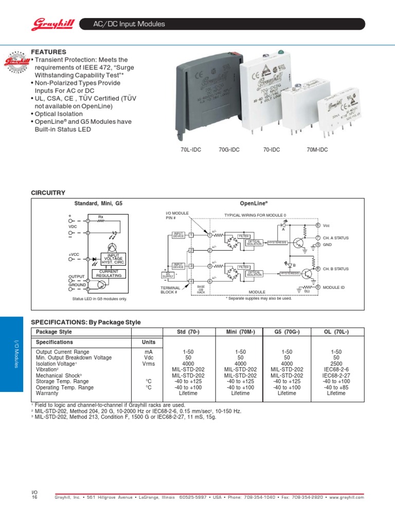 IO Mod AC DC Input | PDF | Alternating Current | Electronic Engineering
