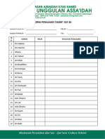 Form Penilaian Tasmi Juz 30