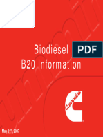 Biodiesel B20 - Cummins Information