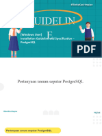 (WINDOWS) - Installation Guideline and Specification - PostgreSQL