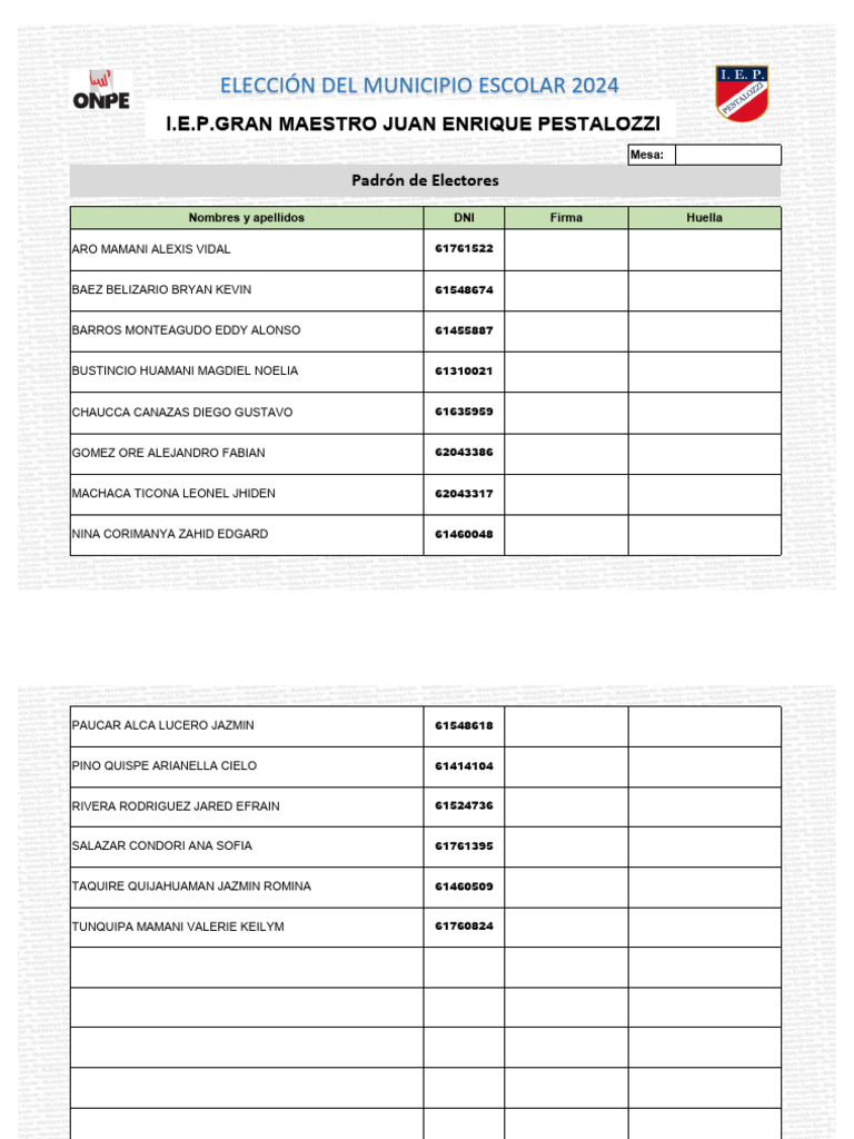 Padrón-Sec 2023 3A | PDF