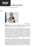 Pastor é o Ungido do Senhor
