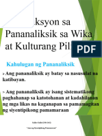 Introduksyon Sa Pananaliksik Sa Wika at Kulturang Pilipino