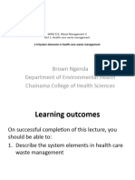 1.4 System Elements in Health Care Waste Management