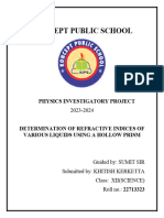 Hollow Prism Physics Investigatory Project Class 12 CBSE