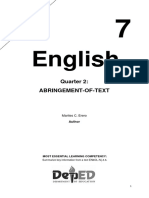 English: Quarter 2: Abringement-Of-Text
