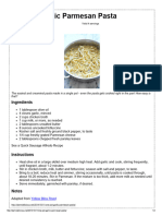 One Pot Pasta Garlic Parmesan