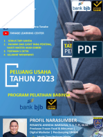 Materi Pelatihan Peluang Usaha Untuk BJB