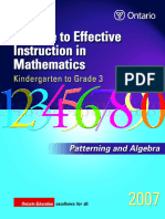 Patterning and Algebra K-3