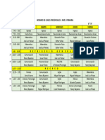 6° "A" Horario de Clases Presenciales - Nivel Primaria: Hora Lunes Martes Miercoles Jueves Viernes