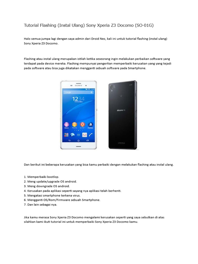 Cara Flash z3 | PDF