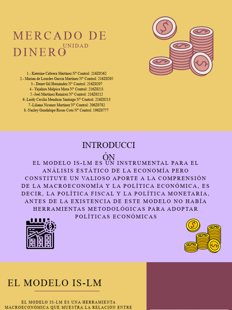 Mercado de Dinero Unidad 5 Economia | PDF | Bancos | Macroeconómica