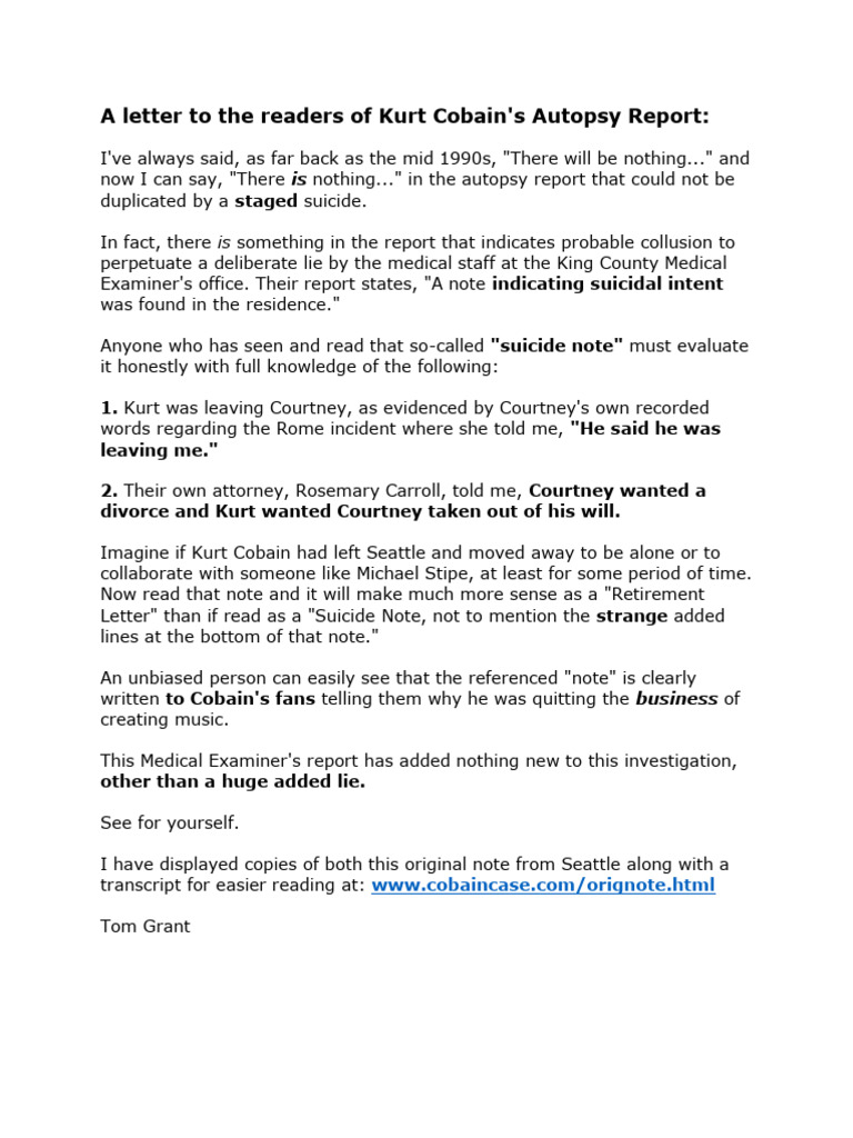 INSIDE KURT COBAIN S HEARTBREAKING AUTOPSY REPORT visual data 7