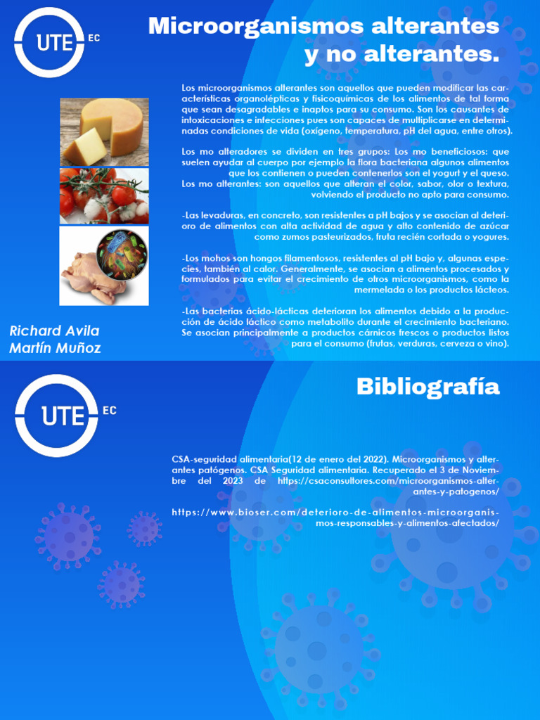 Microorganismos Alterantes en Alimentos | PDF | Yogur | Alimentos