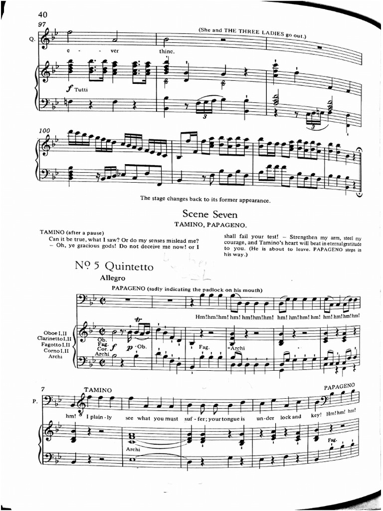 The Magic Flute - Hm! Hm! Hm! | PDF