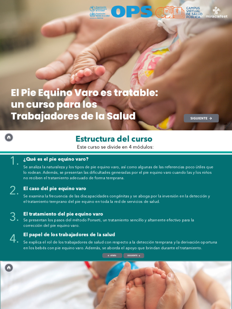 Curso sobre Pie Equino Varo en Niños | PDF | Invalidez | Causas de la ...