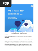 TAS in House 2024 Guidelines For Application