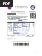 Plate No: 620SEA: Official Receipt