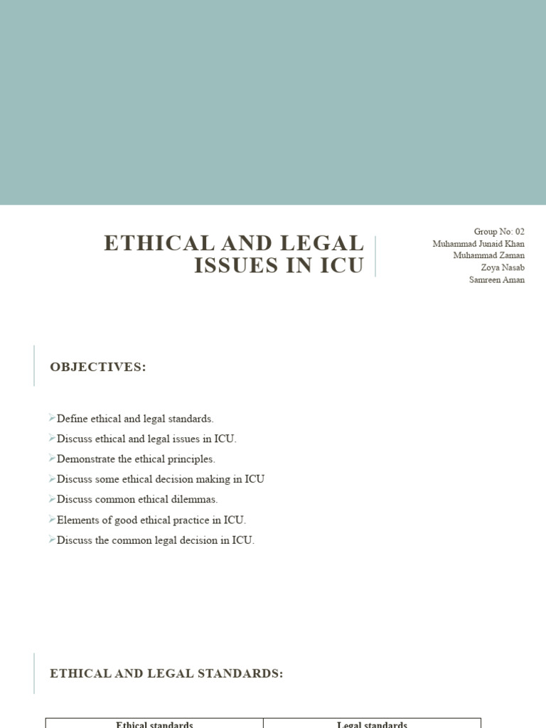 Ethical and Legal Issues in ICU Care | PDF | Informed Consent ...