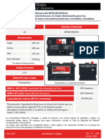 Ficha Técnica Batería Motorcraft