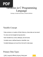 03 Variables in C Programming Language