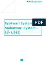 Ryotwari System and Mahalwari System For Upsc 00bb5430