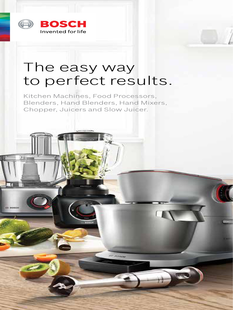 Bosch Kitchen Machines Overview | PDF | Blender | Food Processor