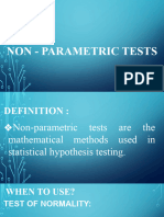 Non - Parametric Tests