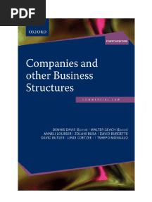 Companies and Other Business Structures in SA 4e