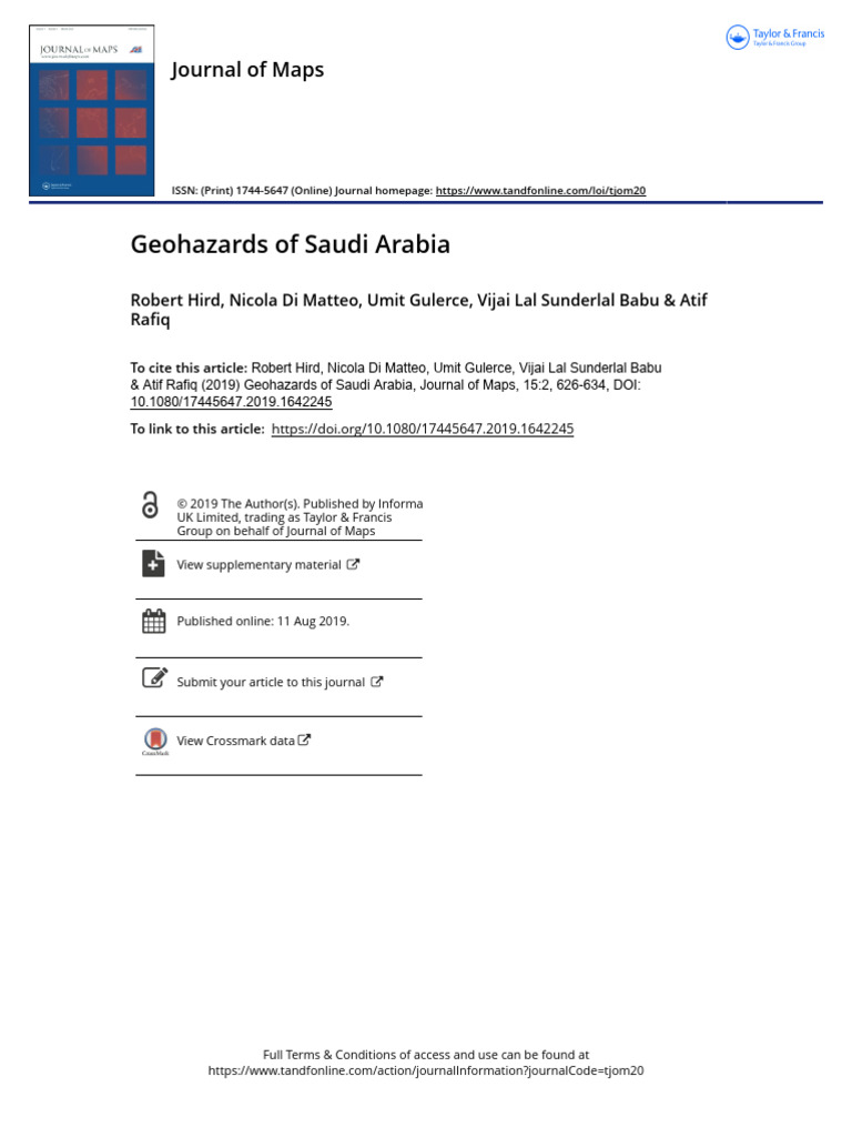 Geohazards Of Saudi Arabia Pdf Geographic Information System
