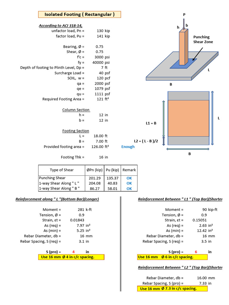 Isolated Footing V1 - 032606 | PDF | Architectural Design | Architecture