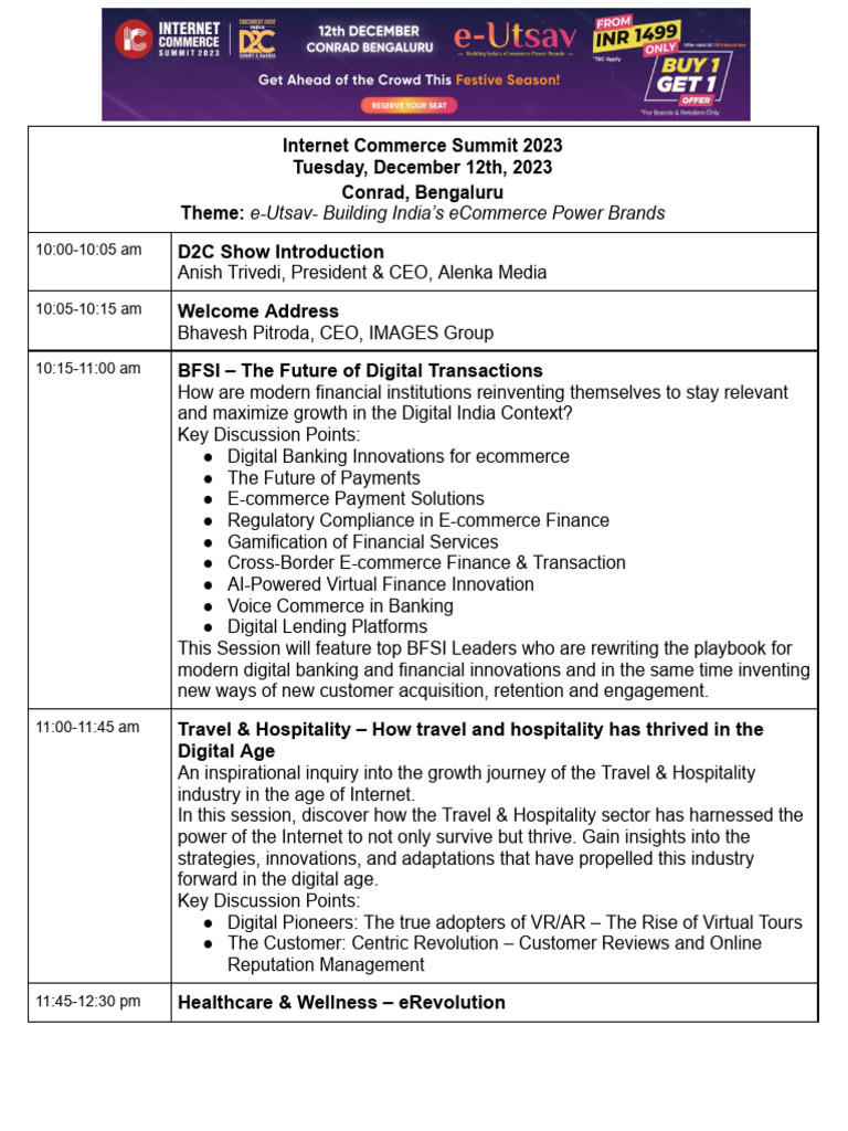 ICS Agenda | PDF | E Commerce | Retail