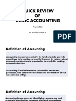 Quick Review of Basic Accounting