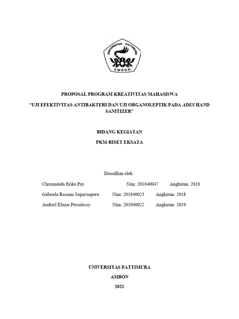 Proposal Lomba PKM FKIP 2021 (Recovered) | PDF