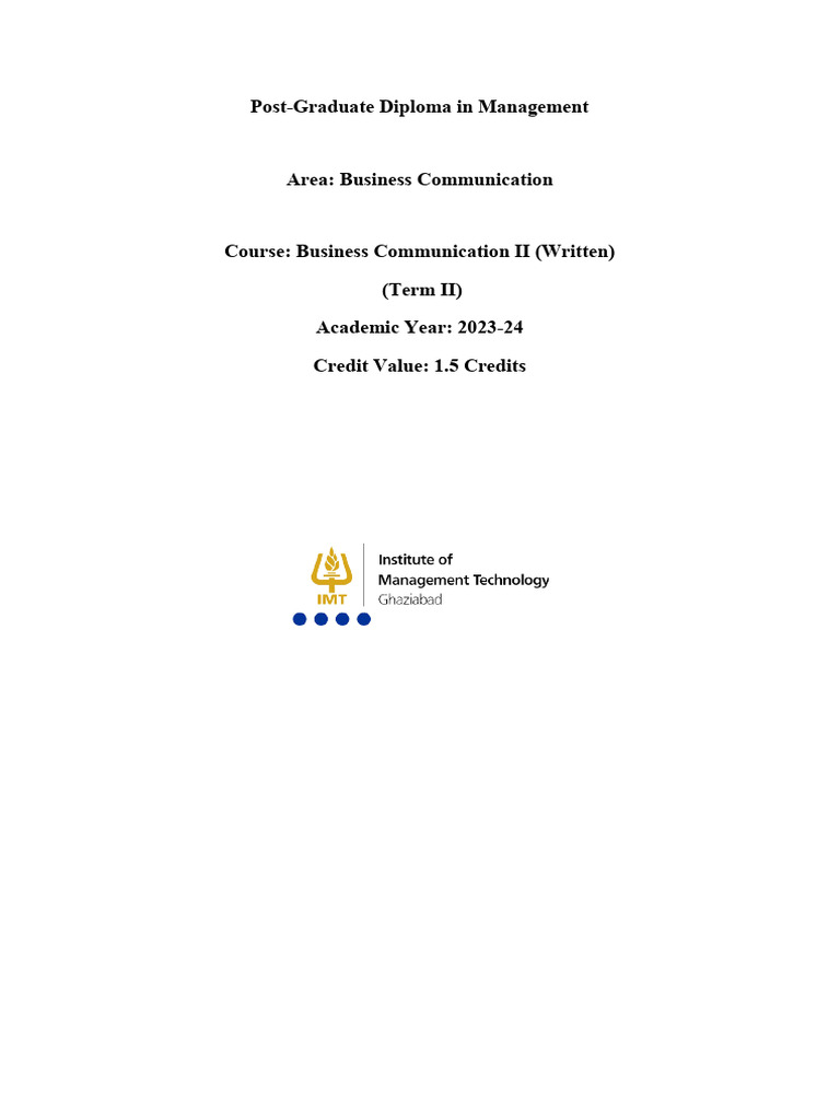 Business Communication - II | PDF | Communication | Writing