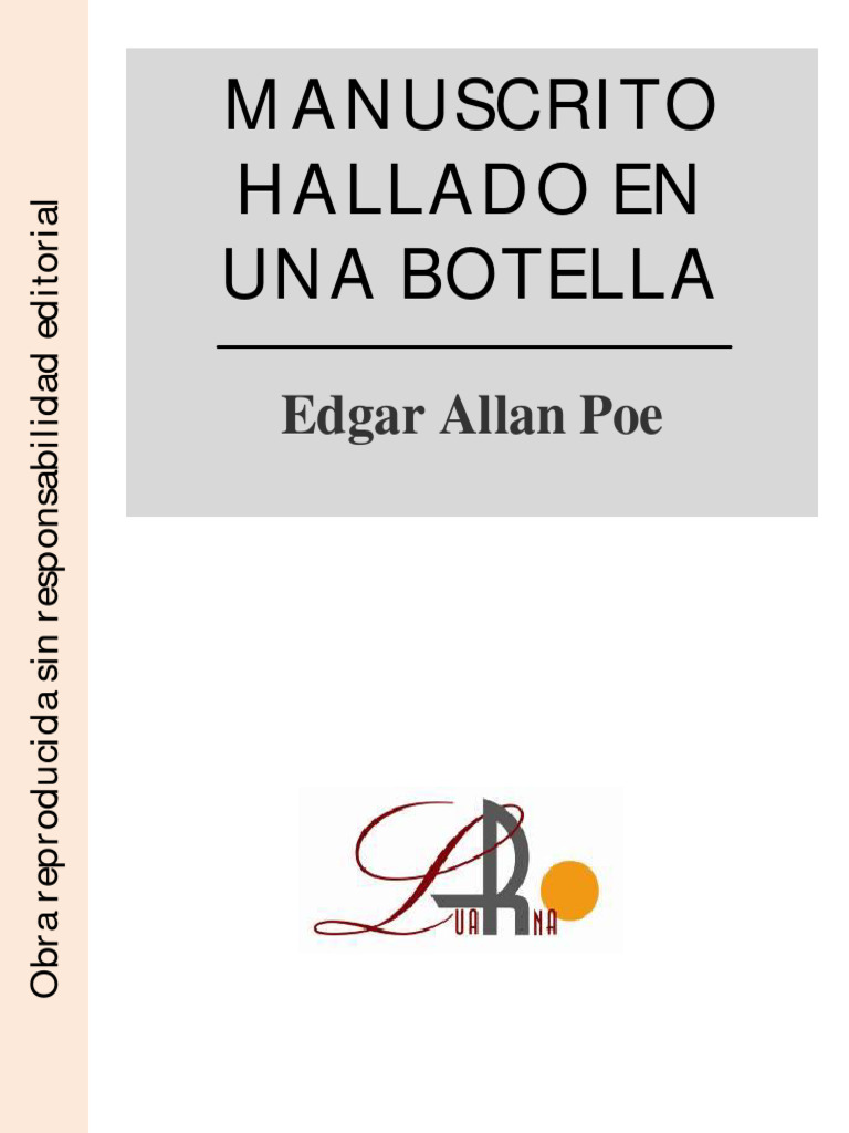 Manuscrito Hallado en Una Botella PDF Buques Mar