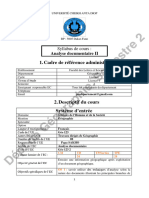 Syllabus Analyse Documentaire 2