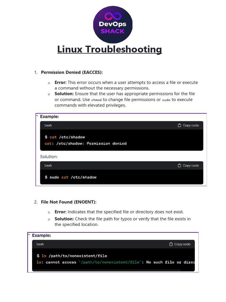 Troubleshooting Notes Pdf