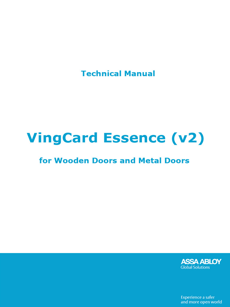 66 1000 023-7 VingCard Essence (v2) User Manual | PDF | Computer ...