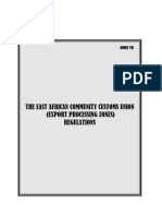 The East African Community Customs Union Epz Regulations Annexx Vii