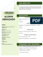 Aldrin Abrazado Resume