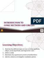 1 Introduction To Conic Sections and Circles