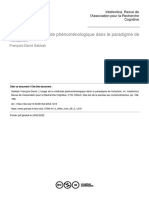 F.D. Sebbah - L'Usage de La Méthode Phénoménologique Dans Le Paradigme de L'énaction - 2004