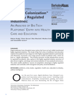 Ozalp Et Al 2022 Digital Colonization of Highly Regulated Industries An Analysis of Big Tech Platforms Entry Into