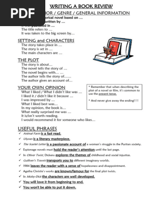 WRITING A BOOK REVIEW - B2.2