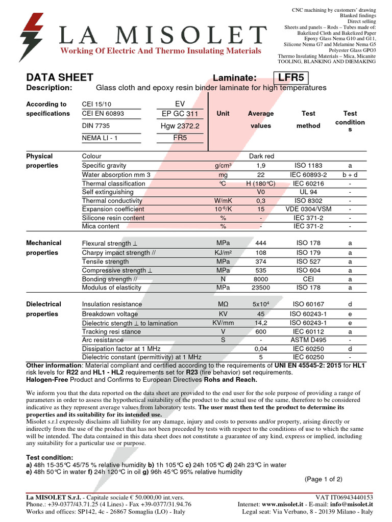Technical data sheet lfr5 eng 2022 pdf glasses epoxy