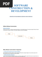 Software Construction & Development: Created by Muhammad Zeeshan Khan Mehsud