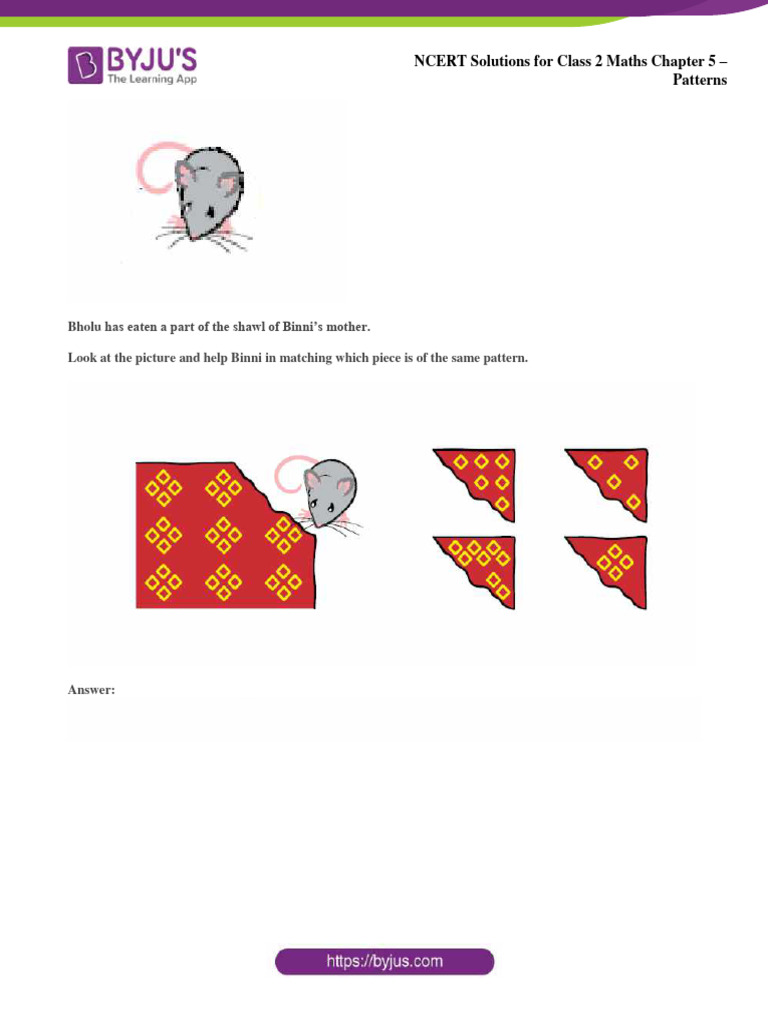 Class 2 Maths Chapter 5 Patterns Solutions | PDF | Education Policy