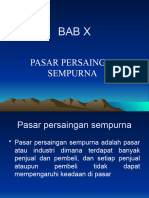 Bab X Pasar Persaingan Sempurna