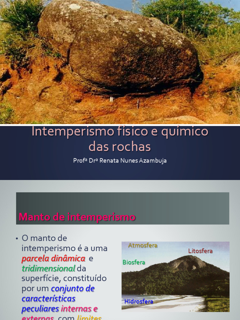 Intemperismo Físico e Químico Das Rochas (Aula 8) | PDF | Intemperismo ...
